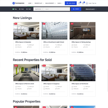 Real Estate Marketplace Light Template